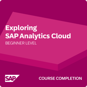 Exploring SAP Analytics Cloud — course completion certificate